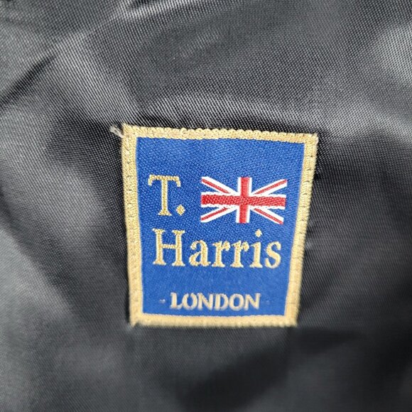T. Harris Black Cashmere Silk Wool 2 Button Vented Notch Blazer Sport Coat 42R - Picture 3 of 14